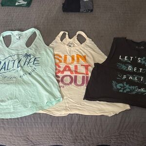 Salt Life Mint, Cream, and Black Tank Tops